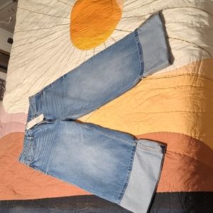 Zara Turn Up Wide Leg Jeans